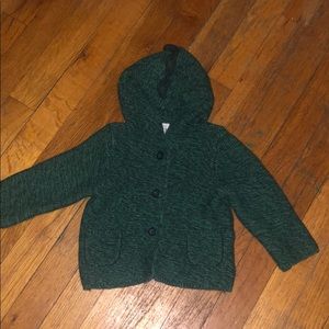 Baby Gap Knitted Dino Green Cardigan Size 6-12 M